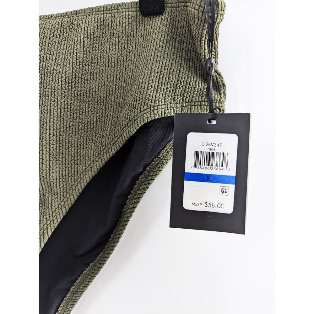 DKNY Swim Textured Bikini Bottoms High Waist Green XL - Picture 8 of 12